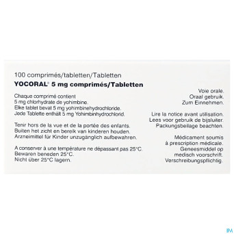 Yocoral 5 mg glenwood tabl  50