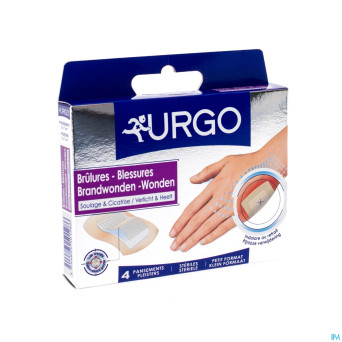 Urgo hi tech pansement brulures 120x18x90mm ster 4