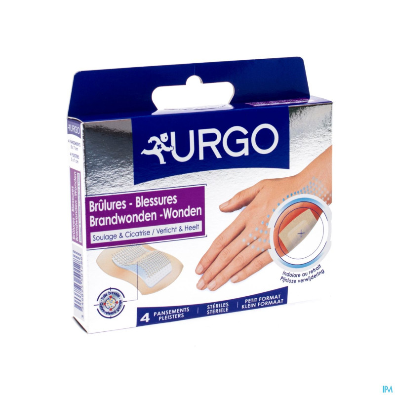 Urgo hi tech pansement brulures 120x18x90mm ster 4