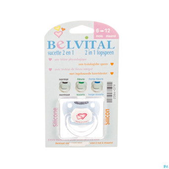 Belvital sucette silic + testeur temperature 6-12m