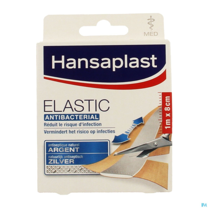 Hansaplast med elastic pansement    1mx8cm 47752