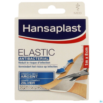 Hansaplast med elastic pansement    1mx8cm 47752