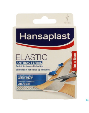 Hansaplast med elastic pansement    1mx8cm 47752