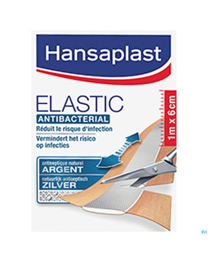 Hansaplast med elastic pansement    1mx6cm 47751