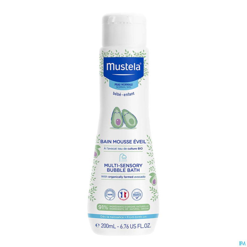 Mustela pn bain mousse eveil nf 200ml