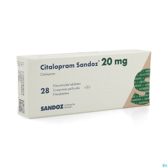 Citalopram sandoz 20 mg tabl 28 x 20 mg new sandoz