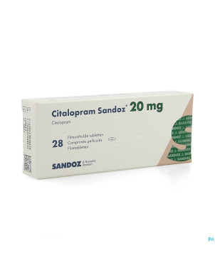 Citalopram sandoz 20 mg tabl 28 x 20 mg new sandoz