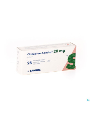Citalopram sandoz 20 mg tabl 28 x 20 mg new sandoz