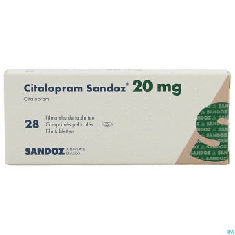 Citalopram sandoz 20 mg tabl 28 x 20 mg new sandoz