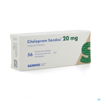 Citalopram sandoz 20 mg tabl 56 x 20 mg new sandoz