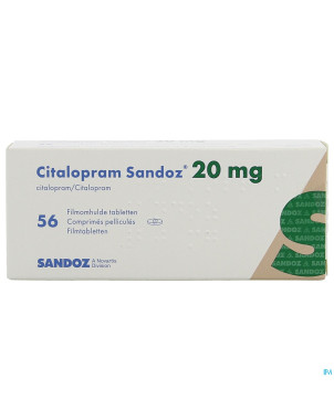 Citalopram sandoz 20 mg tabl 56 x 20 mg new sandoz
