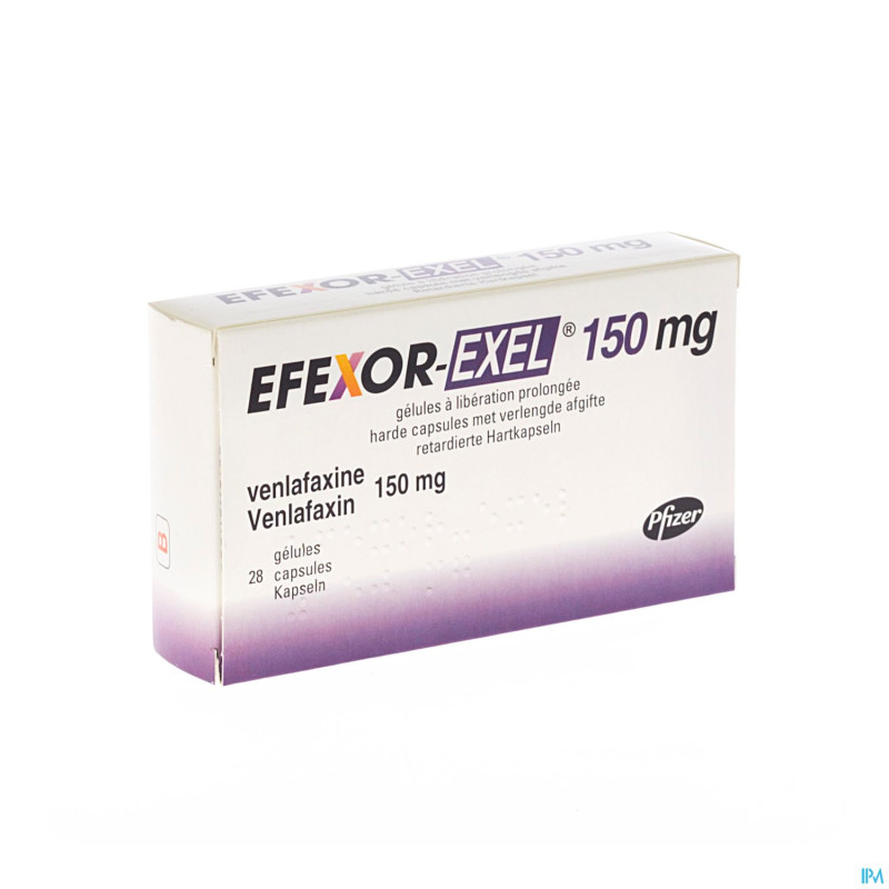 Efexor exel 150mg caps liberation prolong 28
