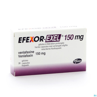Efexor exel 150mg caps liberation prolong 28