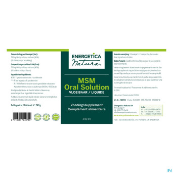 Msm oral energetica    sol 240ml