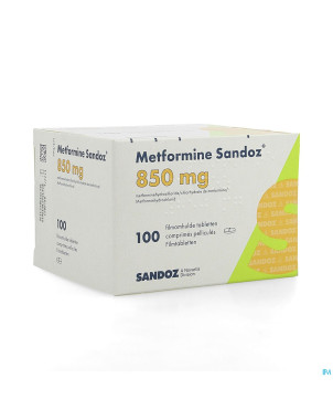 Metformine sandoz  850 mg comp 100 x 850 mg