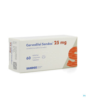 Carvedilol sandoz 25 mg comp 60