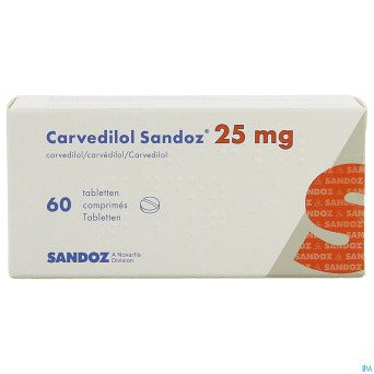 Carvedilol sandoz 25 mg comp 60