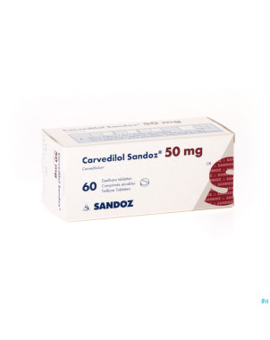 Carvedilol sandoz comp 60 x 50 mg