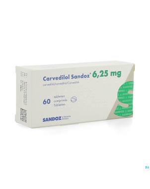 Carvedilol sandoz  6,25 mg comp 60