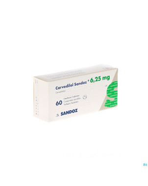 Carvedilol sandoz  6,25 mg comp 60