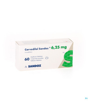 Carvedilol sandoz  6,25 mg comp 60