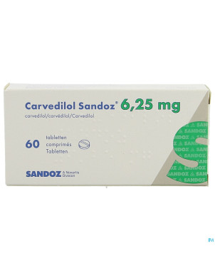 Carvedilol sandoz  6,25 mg comp 60