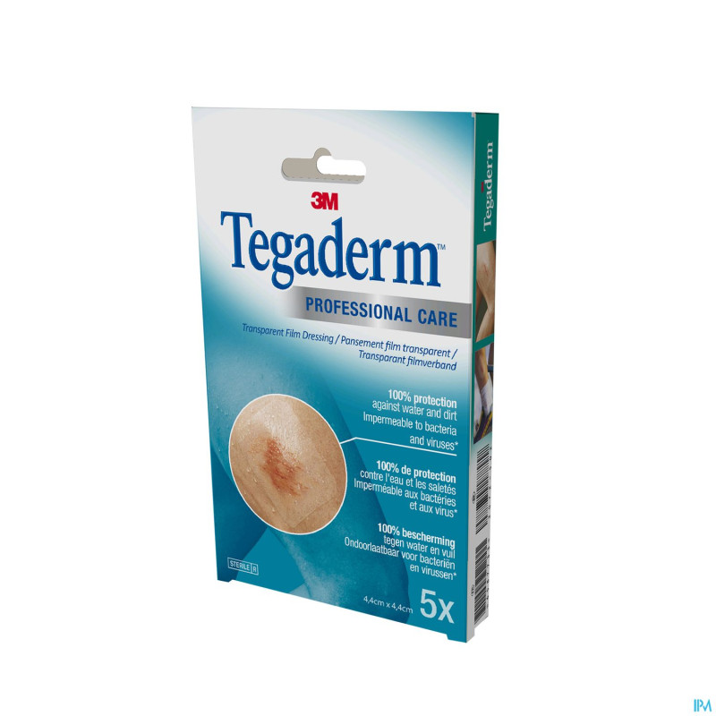 Tegaderm 3m film dressing transp  4 x 4cm  5 1622p