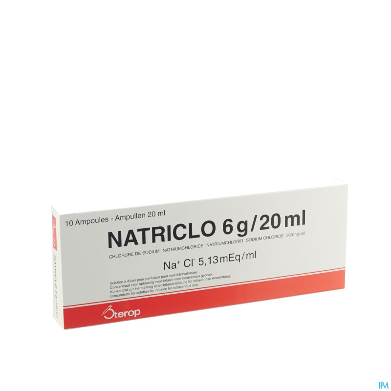 Natriclo amp inj  10 x 6 g/20 ml