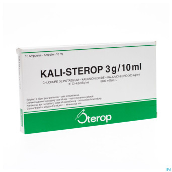 Kali sterop 3,0 g/10 ml amp inj 10