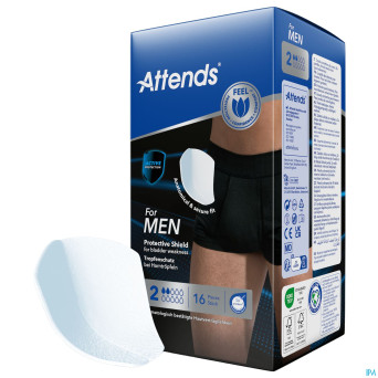 Attends for men shield 2 lange incontinance 16