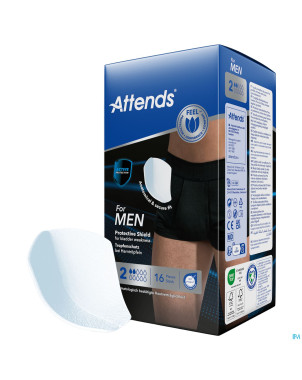 Attends for men shield 2 lange incontinance 16