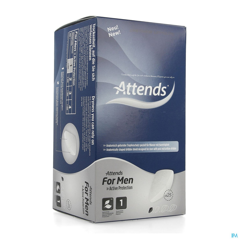Attends for men shield 1 lange incontinance 25