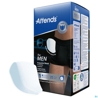 Attends for men shield 1 lange incontinance 25