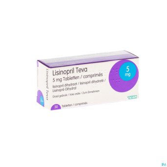 Lisinopril teva tabl  30 x  5 mg