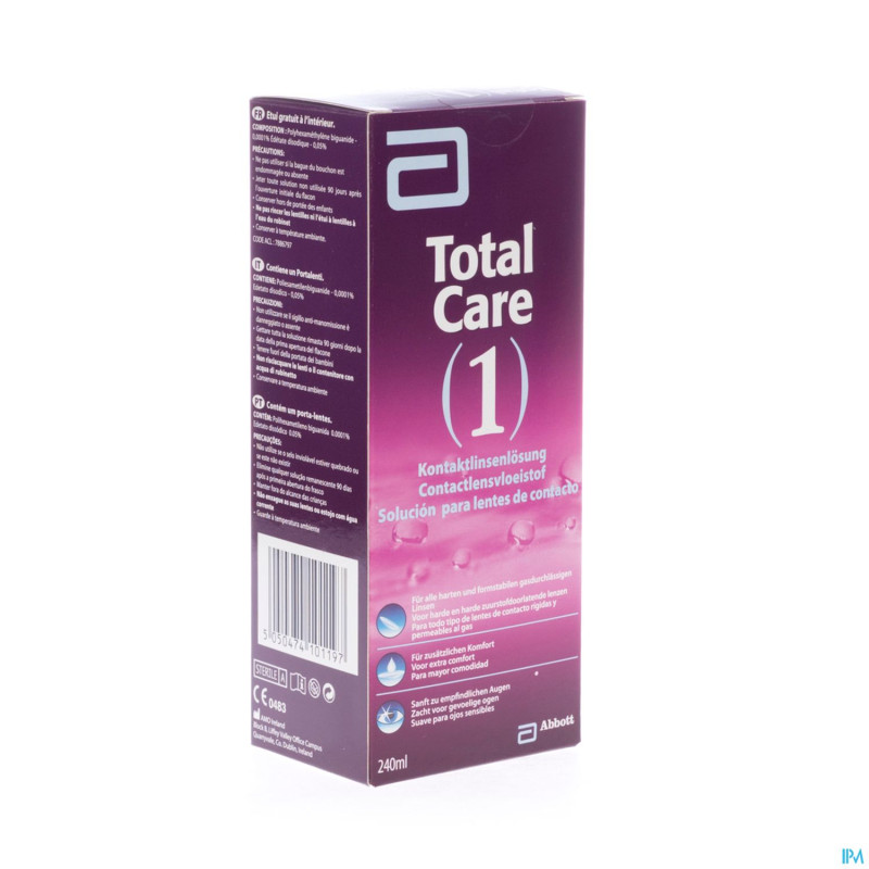 Total care 1 all-in-one lentilles dures 240ml+etui