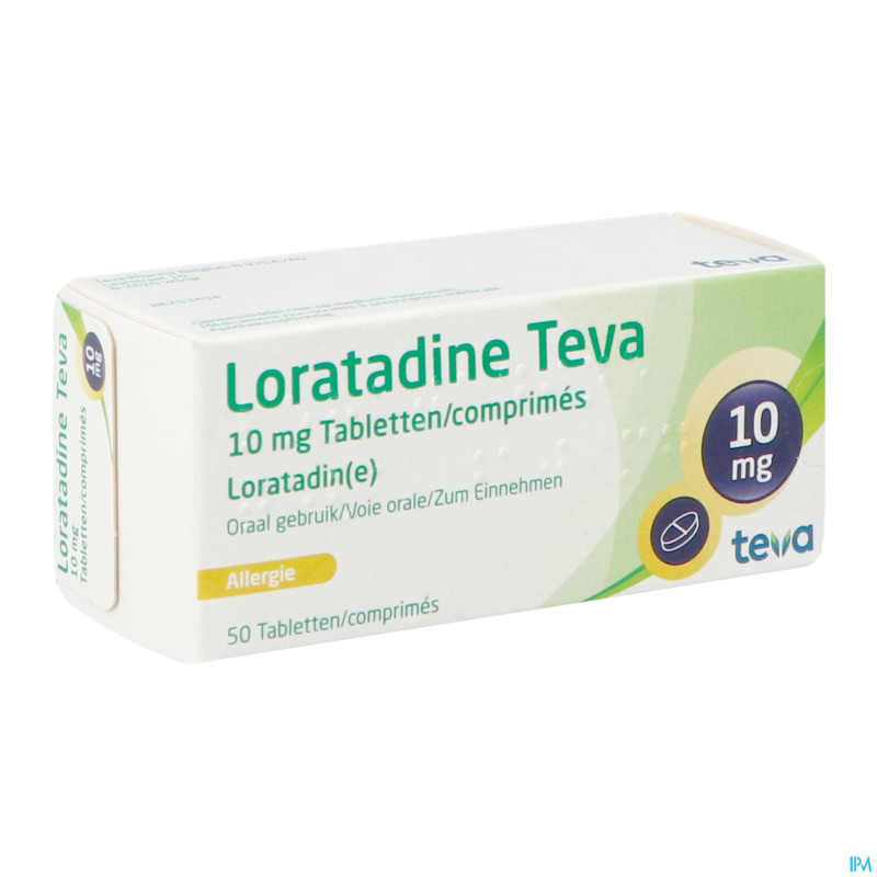Loratadine teva 10 mg comp 50 x 10 mg