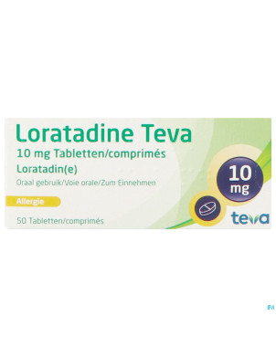 Loratadine teva 10 mg comp 50 x 10 mg
