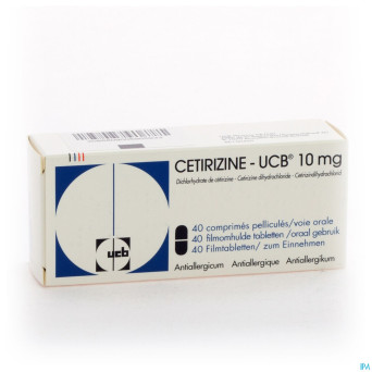Cetirizine ucb comp pel. 40 x 10 mg