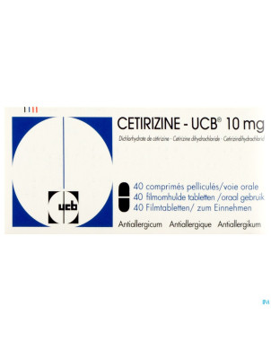Cetirizine ucb comp pel. 40 x 10 mg