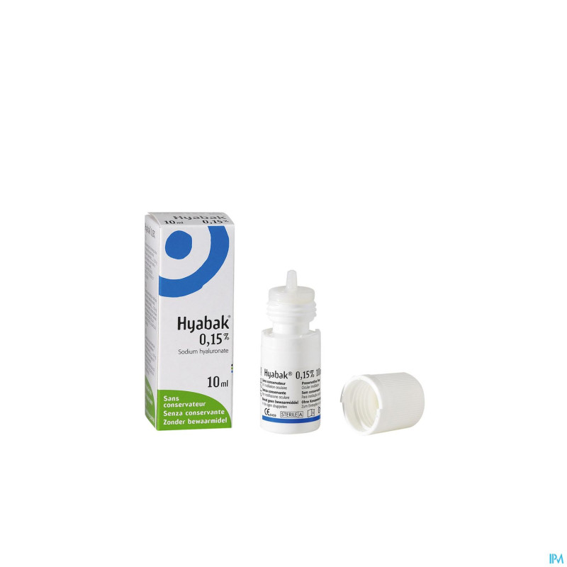 Hyabak 0,15% collyre hydra hyaluron s/conserv.10ml
