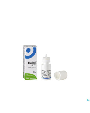Hyabak 0,15% collyre hydra hyaluron s/conserv.10ml