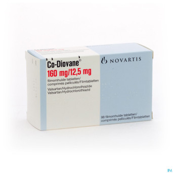 Co diovane comp 98 x 160 mg/12,5 mg