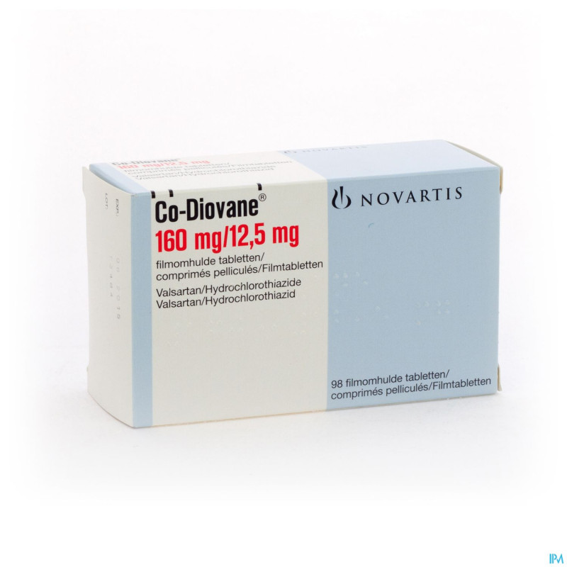 Co diovane comp 98 x 160 mg/12,5 mg