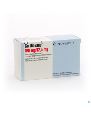 Co diovane comp 98 x 160 mg/12,5 mg