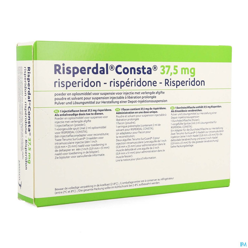 Risperdal consta 37,5 mg fl im 1x37,5mg/2ml+solv