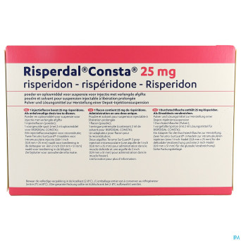 Risperdal consta 25,0 mg fl im 1x25,0mg/2ml+solv