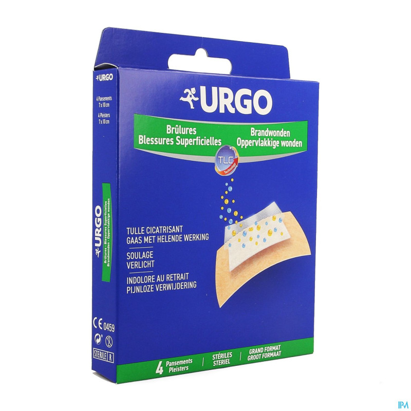 Urgo brulures pansement grand model steril    4
