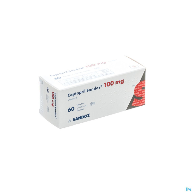 Captopril sandoz 100mg tabl 60 x 100 mg