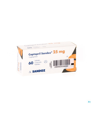 Captopril sandoz  25mg tabl 60 x  25 mg