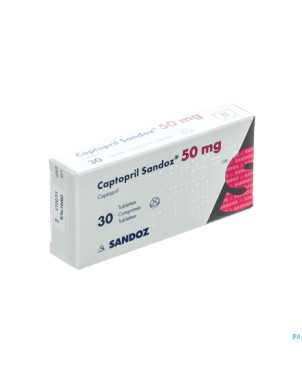 Captopril sandoz  50mg tabl 30 x  50 mg